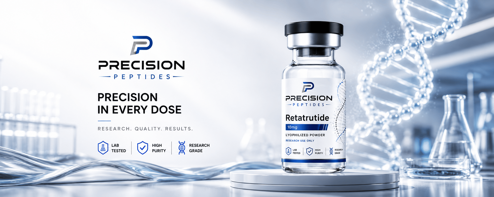 Precision Peptides Australia — Retatrutide, Tirzepatide, Semaglutide, BPC-157. 99%+ HPLC-MS verified, Genesis Labs-grade, same-day AU dispatch